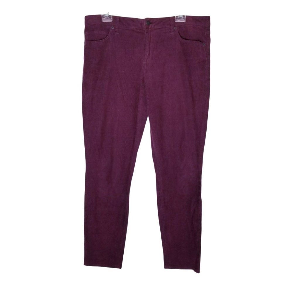 Tommy Hilfiger Corduroy Pants Size 12 Skinny Burgundy